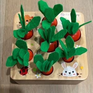 Goryeo Baby Wooden Carrot Harvest Montessori Toy